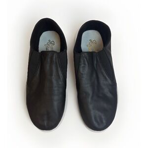 Dance Class Women's Pro Jazz Boot Black Leather Slip On JB401 Size 5